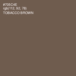 #705C4E - Tobacco Brown Color Image